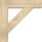 Ekena Millwork Traditional Block Rough Sawn Bracket w/ Offset Brace, Douglas Fir, 6"W x 22"D x 22"H BKT0604X22X22TRA05RDF - alternate 2